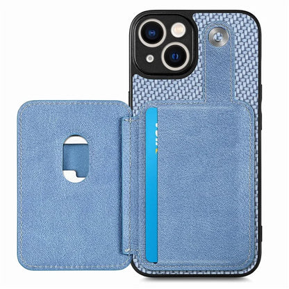 C1-06 For iPhone 13 6.1 inch Case Leather+TPU+PC Kickstand Phone Cover with Card Knife Tool