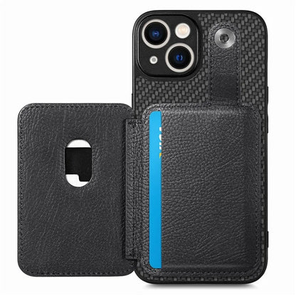 C1-06 For iPhone 13 6.1 inch Case Leather+TPU+PC Kickstand Phone Cover with Card Knife Tool