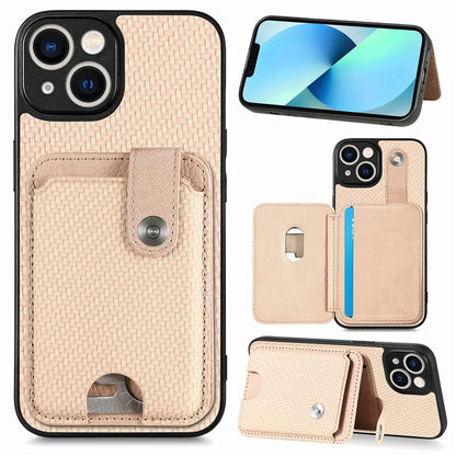 C1-06 For iPhone 13 6.1 inch Case Leather+TPU+PC Kickstand Phone Cover with Card Knife Tool