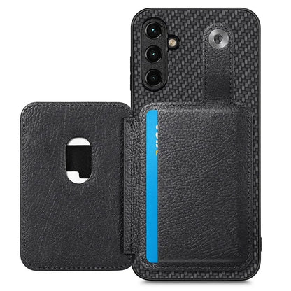 C1-06 For Samsung Galaxy A05s 4G Kickstand Case Carbon Fiber Texture Phone Cover with Card Knife Tool