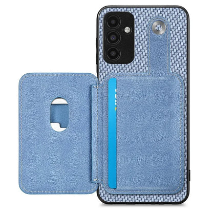 C1-06 For Samsung Galaxy A13 5G / A04s 4G (164.7 x 76.7 x 9.1 mm) Carbon Fiber Texture Phone Case with Card Knife Tool