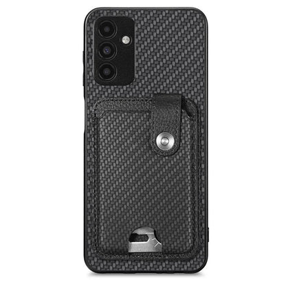C1-06 For Samsung Galaxy A13 5G / A04s 4G (164.7 x 76.7 x 9.1 mm) Carbon Fiber Texture Phone Case with Card Knife Tool