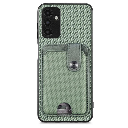 C1-06 For Samsung Galaxy A13 5G / A04s 4G (164.7 x 76.7 x 9.1 mm) Carbon Fiber Texture Phone Case with Card Knife Tool