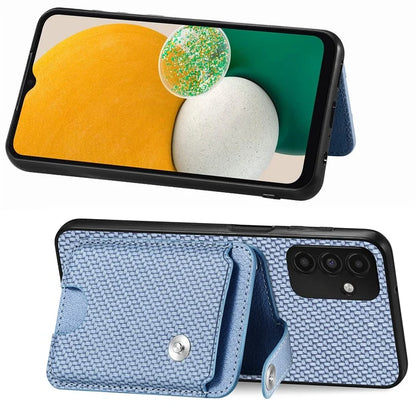 C1-06 For Samsung Galaxy A13 5G / A04s 4G (164.7 x 76.7 x 9.1 mm) Carbon Fiber Texture Phone Case with Card Knife Tool
