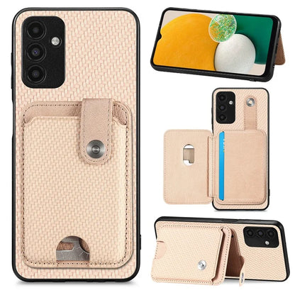 C1-06 For Samsung Galaxy A13 5G / A04s 4G (164.7 x 76.7 x 9.1 mm) Carbon Fiber Texture Phone Case with Card Knife Tool