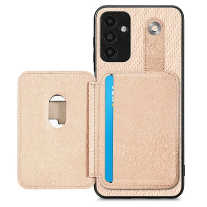 C1-06 For Samsung Galaxy A13 5G / A04s 4G (164.7 x 76.7 x 9.1 mm) Carbon Fiber Texture Phone Case with Card Knife Tool