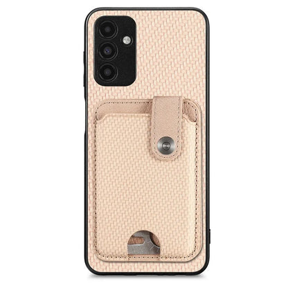C1-06 For Samsung Galaxy A13 5G / A04s 4G (164.7 x 76.7 x 9.1 mm) Carbon Fiber Texture Phone Case with Card Knife Tool