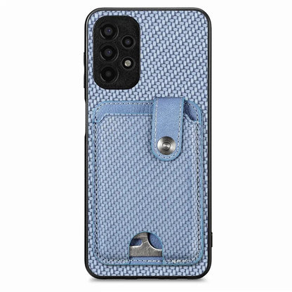 C1-06 For Samsung Galaxy A13 4G Case Carbon Fiber Texture Shockproof Phone Cover with Card Knife Tool