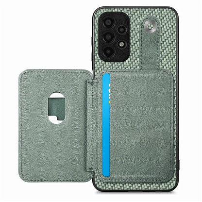 C1-06 For Samsung Galaxy A13 4G Case Carbon Fiber Texture Shockproof Phone Cover with Card Knife Tool