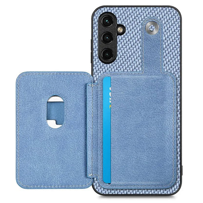 C1-06 For Samsung Galaxy A34 5G Case PU Leather Carbon Fiber Texture Phone Cover with Card Holder