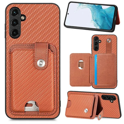 C1-06 For Samsung Galaxy A35 5G Case with Card Knife PU Leather Magnetic Button Kickstand Phone Cover