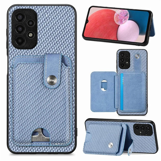 C1-06 For Samsung Galaxy A53 5G Case PU Leather Card Holder Back Cover with Card Knife