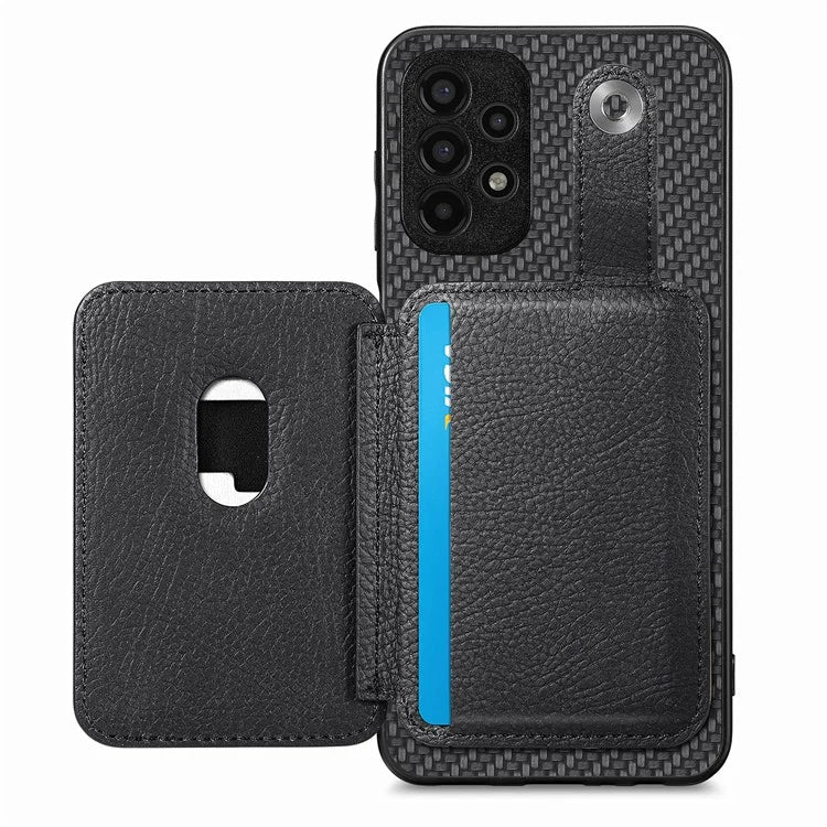 C1-06 For Samsung Galaxy A53 5G Case PU Leather Card Holder Back Cover with Card Knife