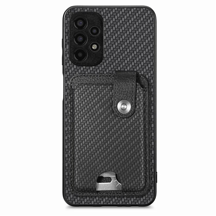 C1-06 For Samsung Galaxy A53 5G Case PU Leather Card Holder Back Cover with Card Knife