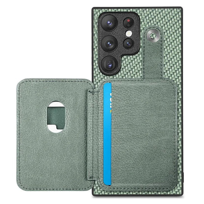 C1-06 For Samsung Galaxy S23 Ultra Phone Case with Card Knife Card Slots Leather Back Cover