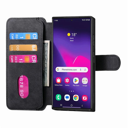 CASENEO MW-03 For Samsung Galaxy S24 Ultra Case Retro Leather Coated TPU Phone Cover 2 in 1 Detachable