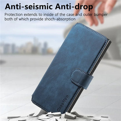 CASENEO MW-03 For Samsung Galaxy S24 Ultra Case Retro Leather Coated TPU Phone Cover 2 in 1 Detachable