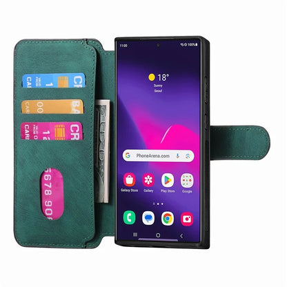 CASENEO MW-03 For Samsung Galaxy S24 Ultra Case Retro Leather Coated TPU Phone Cover 2 in 1 Detachable