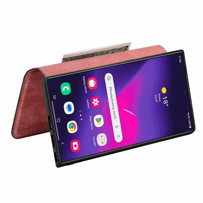 CASENEO MW-03 For Samsung Galaxy S24 Ultra Case Retro Leather Coated TPU Phone Cover 2 in 1 Detachable