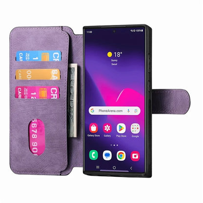 CASENEO MW-03 For Samsung Galaxy S24 Ultra Case Retro Leather Coated TPU Phone Cover 2 in 1 Detachable