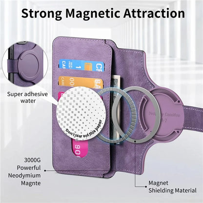 CASENEO MW-03 For Samsung Galaxy S24 Ultra Case Retro Leather Coated TPU Phone Cover 2 in 1 Detachable