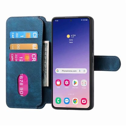 CASENEO MW-03 For Samsung Galaxy S24 Wallet Case Leather+TPU Magnetic Detachable Phone Cover