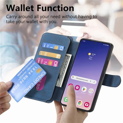 CASENEO MW-03 For Samsung Galaxy S24 Wallet Case Leather+TPU Magnetic Detachable Phone Cover