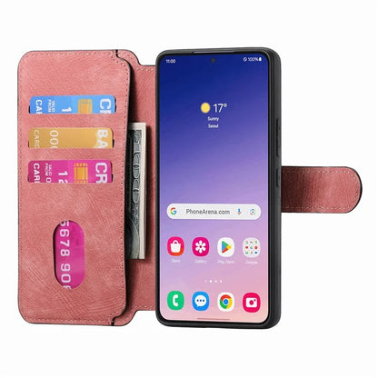 CASENEO MW-03 For Samsung Galaxy S24 Wallet Case Leather+TPU Magnetic Detachable Phone Cover