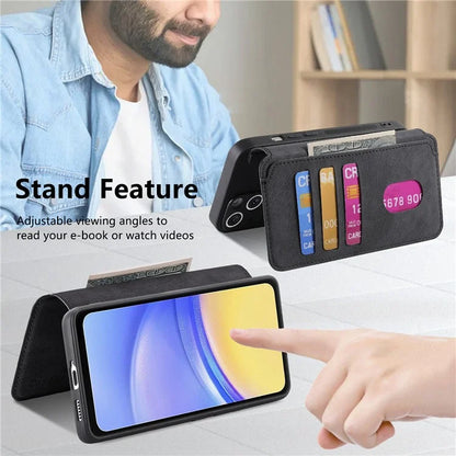 CASENEO MW-03 For Samsung Galaxy A25 5G (Global) (161.0 x 76.5 x 8.3mm) Case Detachable Magnetic Leather Cell Phone Back Cover