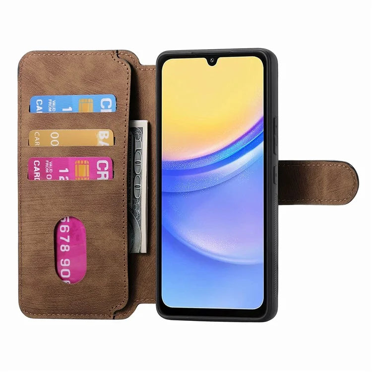 CASENEO MW-03 For Samsung Galaxy A25 5G (Global) (161.0 x 76.5 x 8.3mm) Case Detachable Magnetic Leather Cell Phone Back Cover