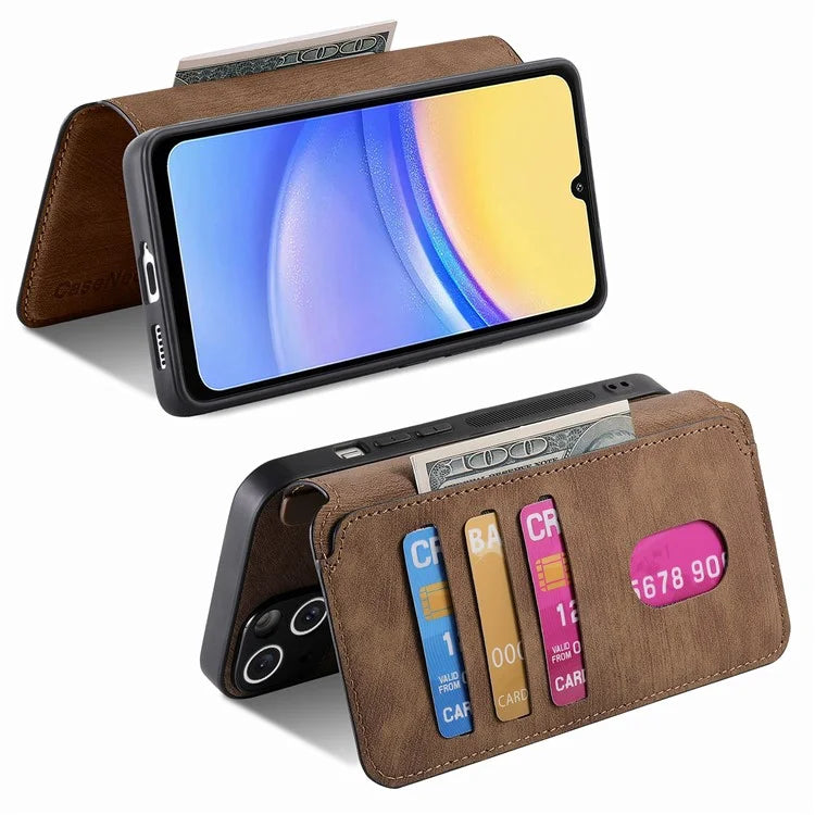 CASENEO MW-03 For Samsung Galaxy A25 5G (Global) (161.0 x 76.5 x 8.3mm) Case Detachable Magnetic Leather Cell Phone Back Cover