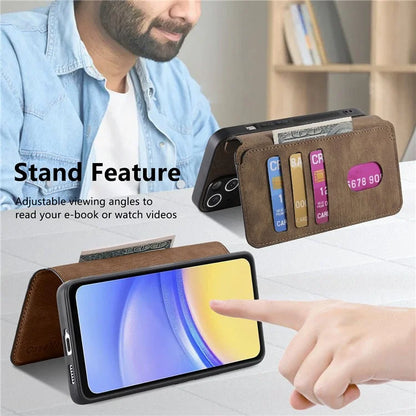 CASENEO MW-03 For Samsung Galaxy A25 5G (Global) (161.0 x 76.5 x 8.3mm) Case Detachable Magnetic Leather Cell Phone Back Cover