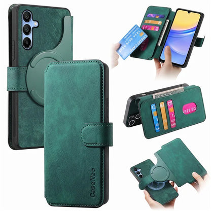 CASENEO MW-03 For Samsung Galaxy A25 5G (Global) (161.0 x 76.5 x 8.3mm) Case Detachable Magnetic Leather Cell Phone Back Cover