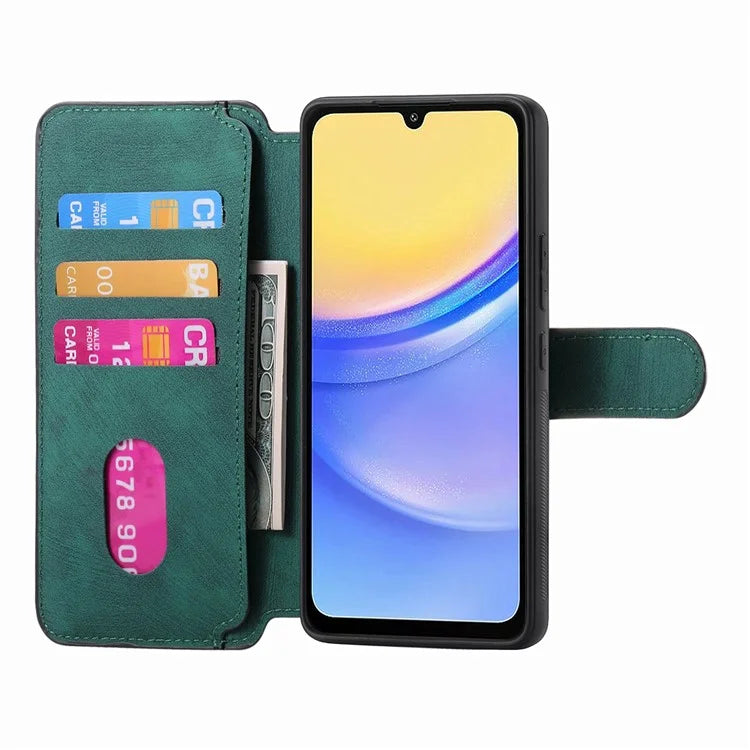 CASENEO MW-03 For Samsung Galaxy A25 5G (Global) (161.0 x 76.5 x 8.3mm) Case Detachable Magnetic Leather Cell Phone Back Cover