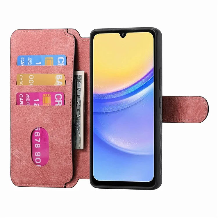 CASENEO MW-03 For Samsung Galaxy A25 5G (Global) (161.0 x 76.5 x 8.3mm) Case Detachable Magnetic Leather Cell Phone Back Cover