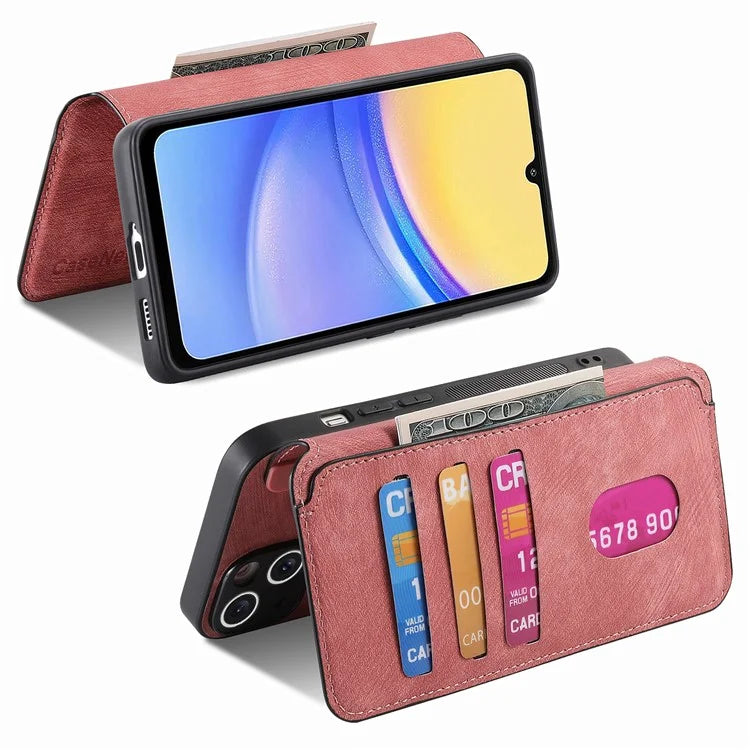 CASENEO MW-03 For Samsung Galaxy A25 5G (Global) (161.0 x 76.5 x 8.3mm) Case Detachable Magnetic Leather Cell Phone Back Cover