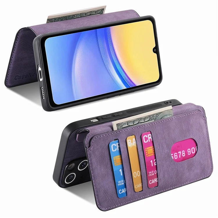 CASENEO MW-03 For Samsung Galaxy A25 5G (Global) (161.0 x 76.5 x 8.3mm) Case Detachable Magnetic Leather Cell Phone Back Cover