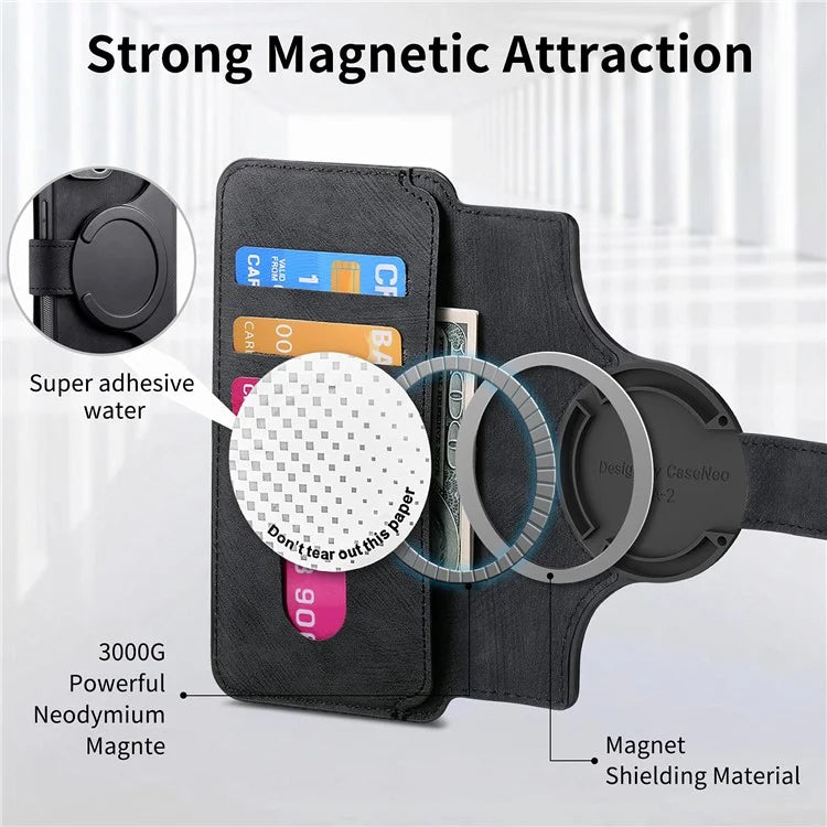 CASENEO MW-03 For Samsung Galaxy A53 5G Case Retro Leather Detachable Magnetic Wallet Back Cover