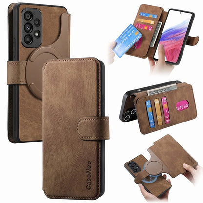 CASENEO MW-03 For Samsung Galaxy A53 5G Case Retro Leather Detachable Magnetic Wallet Back Cover