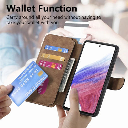 CASENEO MW-03 For Samsung Galaxy A53 5G Case Retro Leather Detachable Magnetic Wallet Back Cover