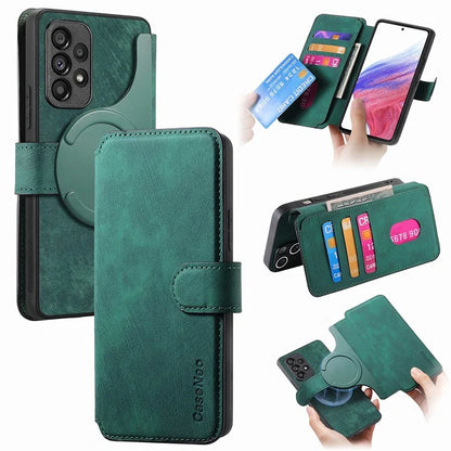 CASENEO MW-03 For Samsung Galaxy A53 5G Case Retro Leather Detachable Magnetic Wallet Back Cover