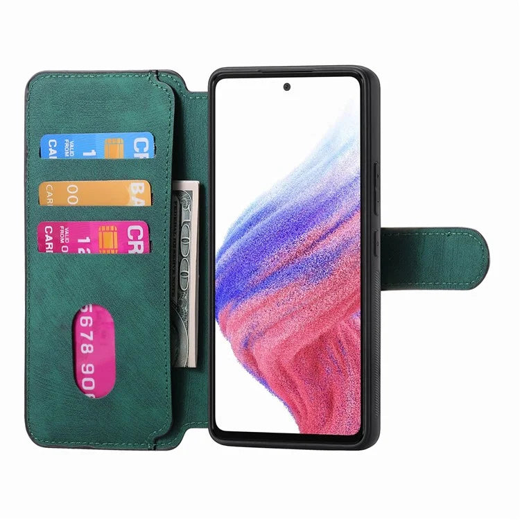 CASENEO MW-03 For Samsung Galaxy A53 5G Case Retro Leather Detachable Magnetic Wallet Back Cover