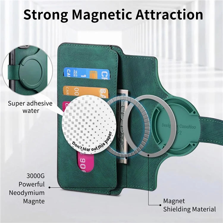 CASENEO MW-03 For Samsung Galaxy A53 5G Case Retro Leather Detachable Magnetic Wallet Back Cover