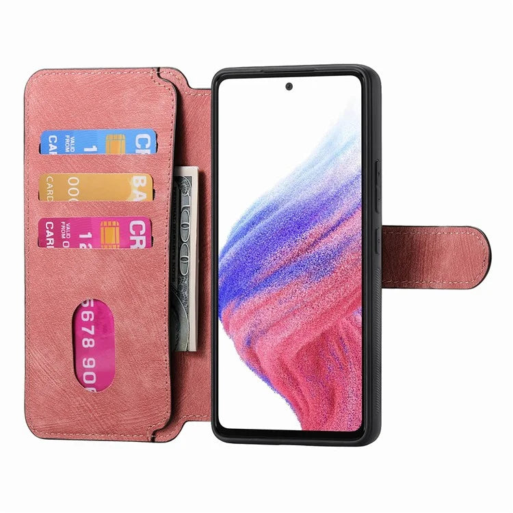 CASENEO MW-03 For Samsung Galaxy A53 5G Case Retro Leather Detachable Magnetic Wallet Back Cover