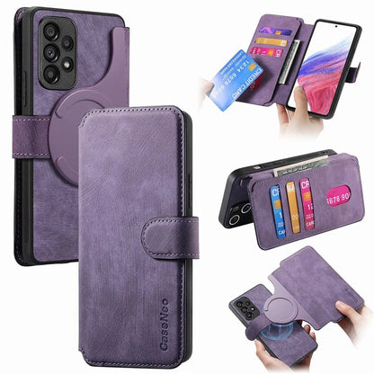 CASENEO MW-03 For Samsung Galaxy A53 5G Case Retro Leather Detachable Magnetic Wallet Back Cover
