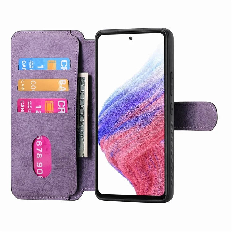 CASENEO MW-03 For Samsung Galaxy A53 5G Case Retro Leather Detachable Magnetic Wallet Back Cover