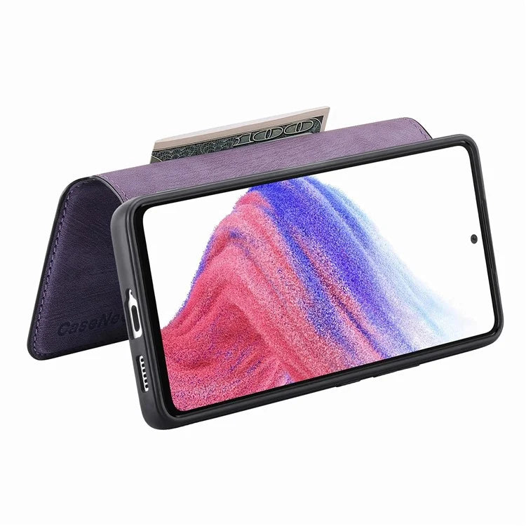 CASENEO MW-03 For Samsung Galaxy A53 5G Case Retro Leather Detachable Magnetic Wallet Back Cover