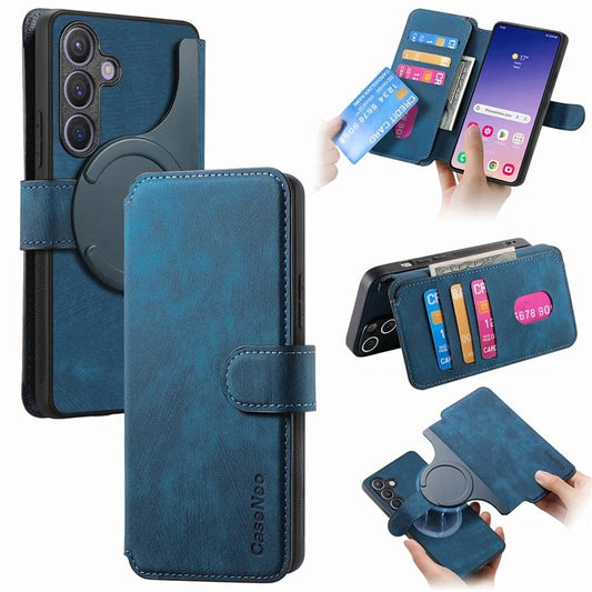 CASENEO MW-03 For Samsung Galaxy S24+ Case RFID Blocking Leather+TPU Detachable Phone Cover