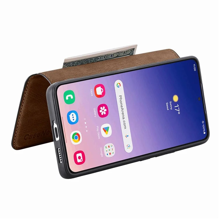 CASENEO MW-03 For Samsung Galaxy S24+ Case RFID Blocking Leather+TPU Detachable Phone Cover