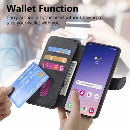 CASENEO MW-03 For Samsung Galaxy S24+ Case RFID Blocking Leather+TPU Detachable Phone Cover